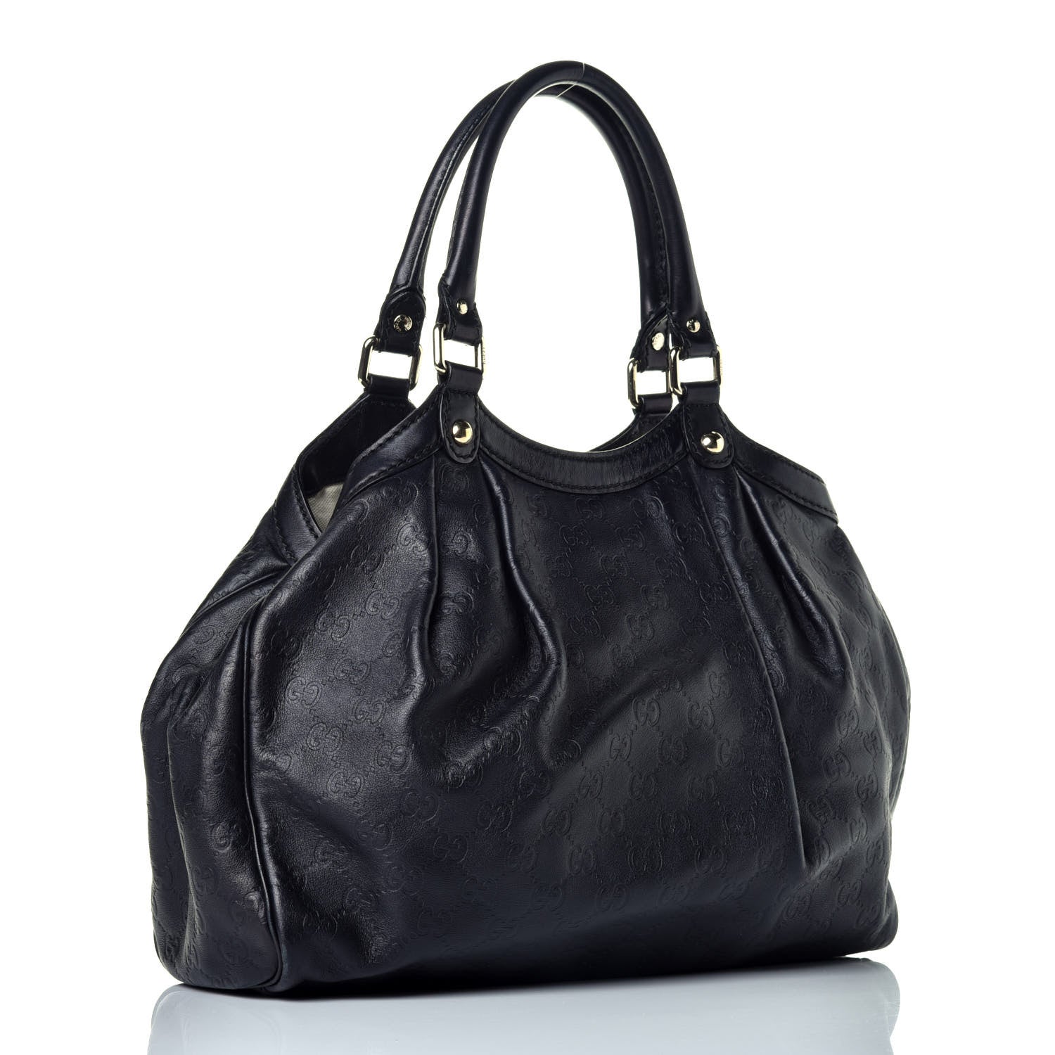 Gucci Guccissima Medium Sukey Tote Black 3 of 9