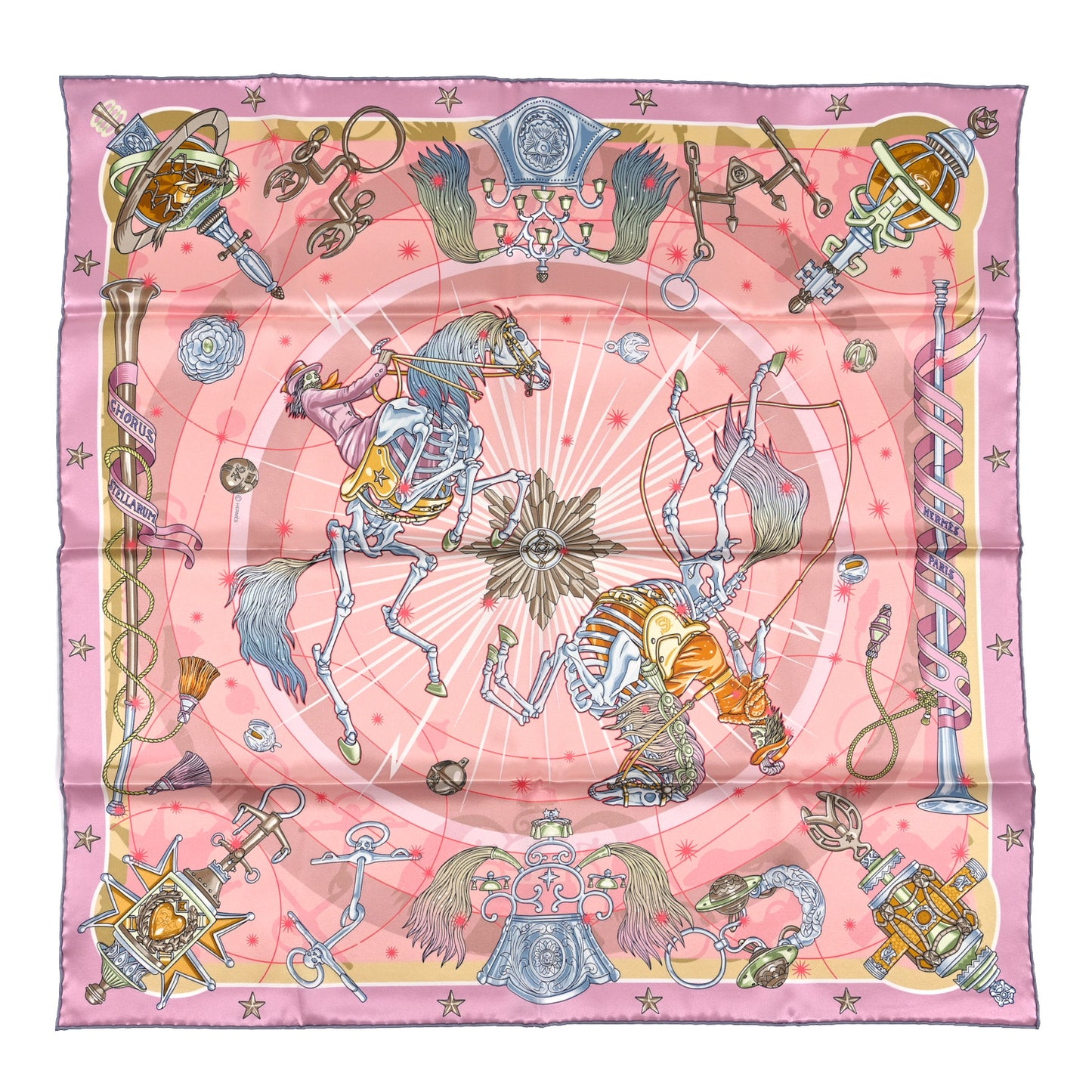 Silk Chorus Stellarum Scarf 70 Rose Poudre Gris