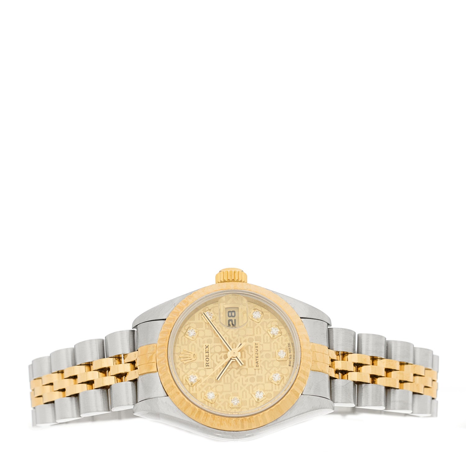 Rolex Stainless Steel 18K Yellow Gold Diamond 26mm Oyster Perpetual Datejust Watch Champagne Jubilee 79173 2 of 4