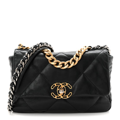 Chanel Goatskin Quilted Medium Chanel 19 Flap Black 1 of 11