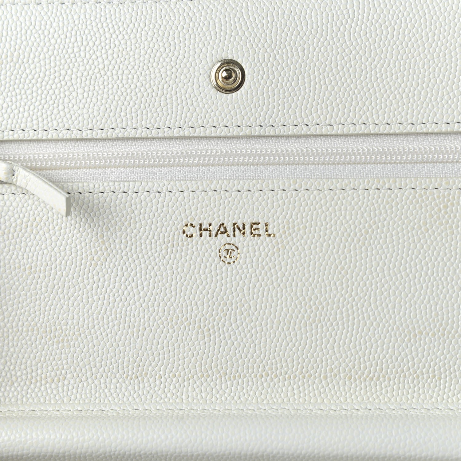 Chanel Caviar Quilted Wallet On Chain WOC White 8 of 11