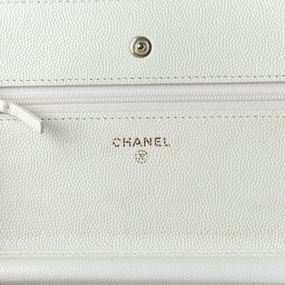 Chanel Caviar Quilted Wallet On Chain WOC White 8 of 11