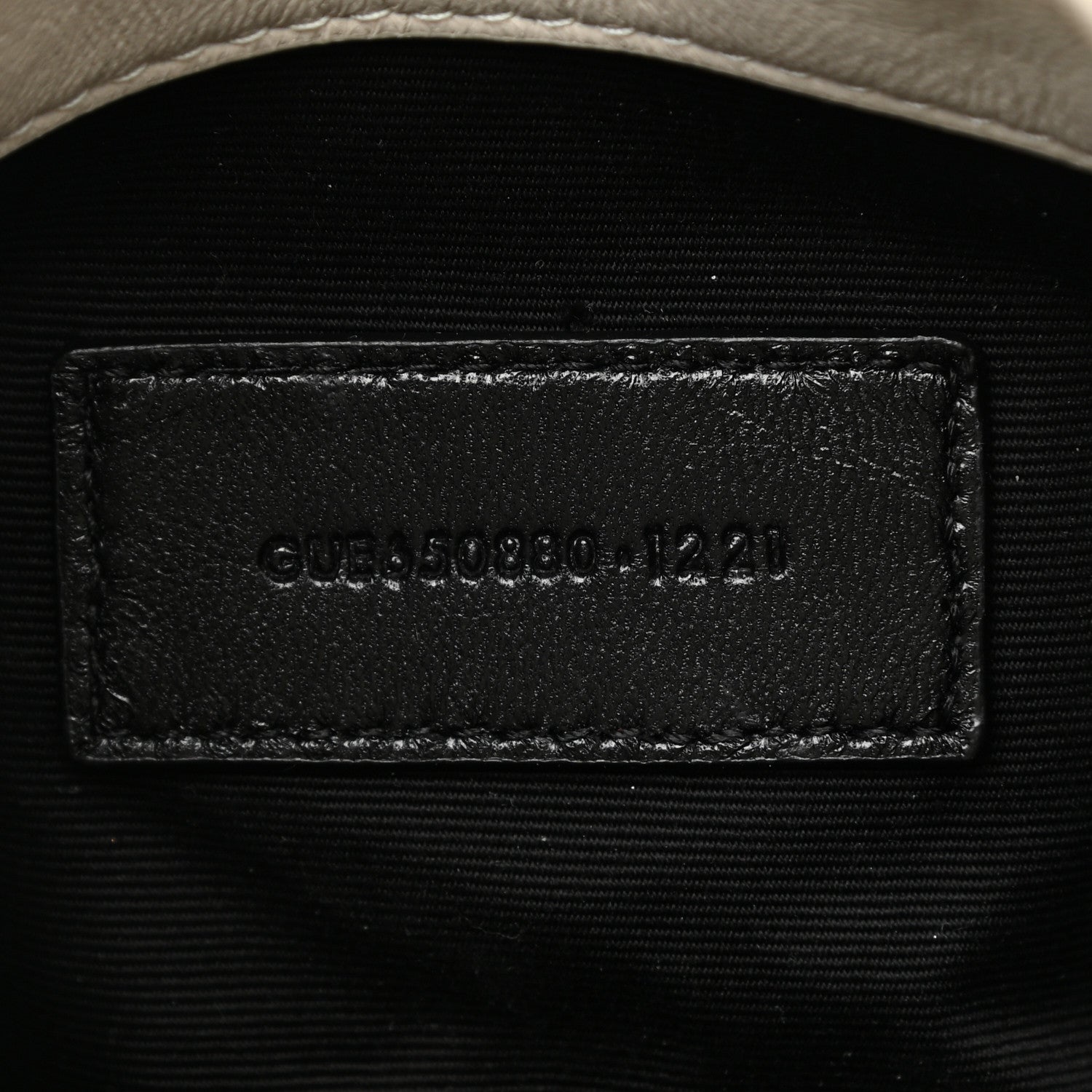 Saint Laurent Lambskin Monogram Loulou Puffer Pouch Clutch Crema Soft 8 of 13