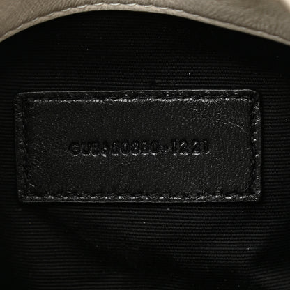 Saint Laurent Lambskin Monogram Loulou Puffer Pouch Clutch Crema Soft 8 of 13