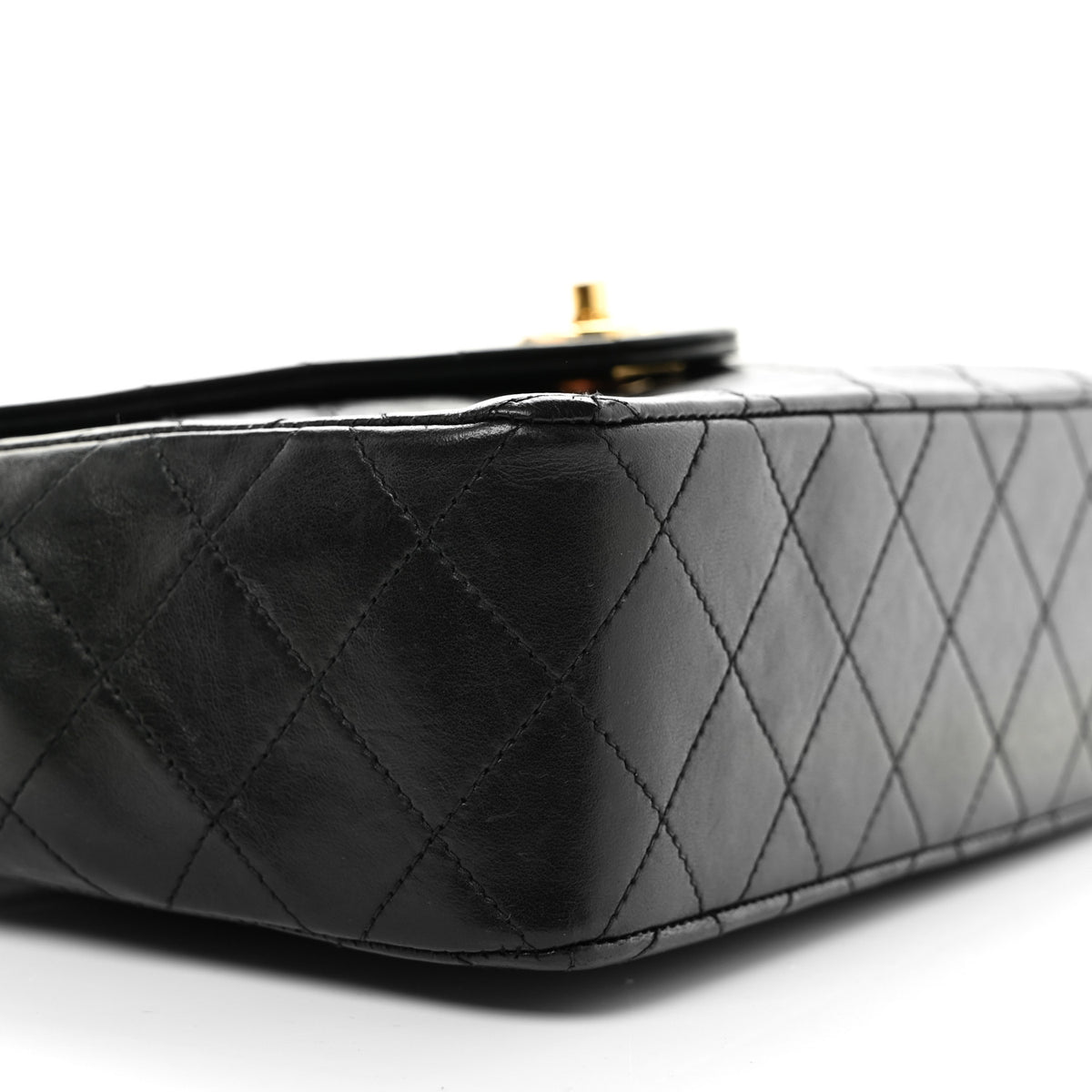 Chanel Lambskin Diamond Stitch Envelope Single Flap Black 9 of 9