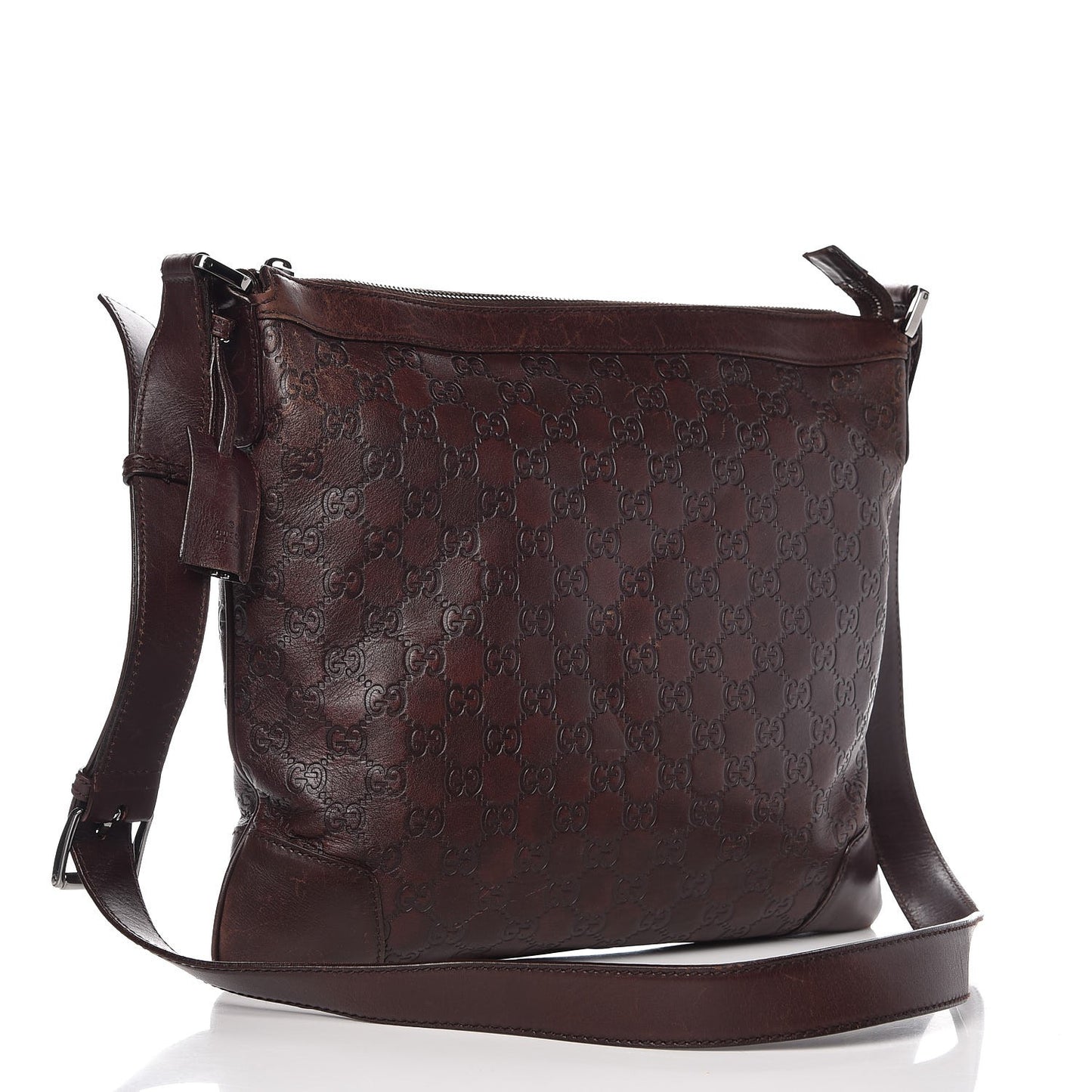 Guccissima GG Messenger Bag Chocolate