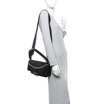 Versace Calfskin Quilted Medusa Medium Top Handle Shoulder Bag Black 2 of 11
