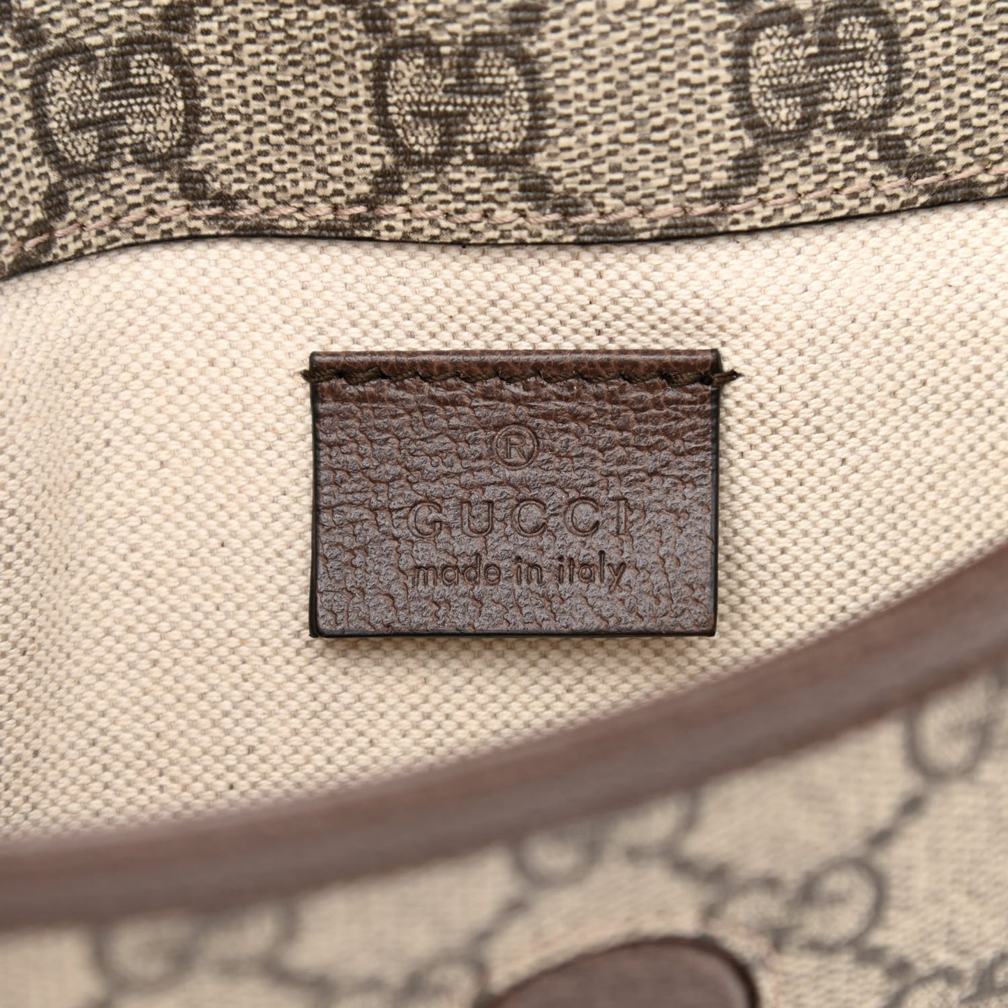 GG Supreme Monogram Neo Vintage Web Belt Bag Brown