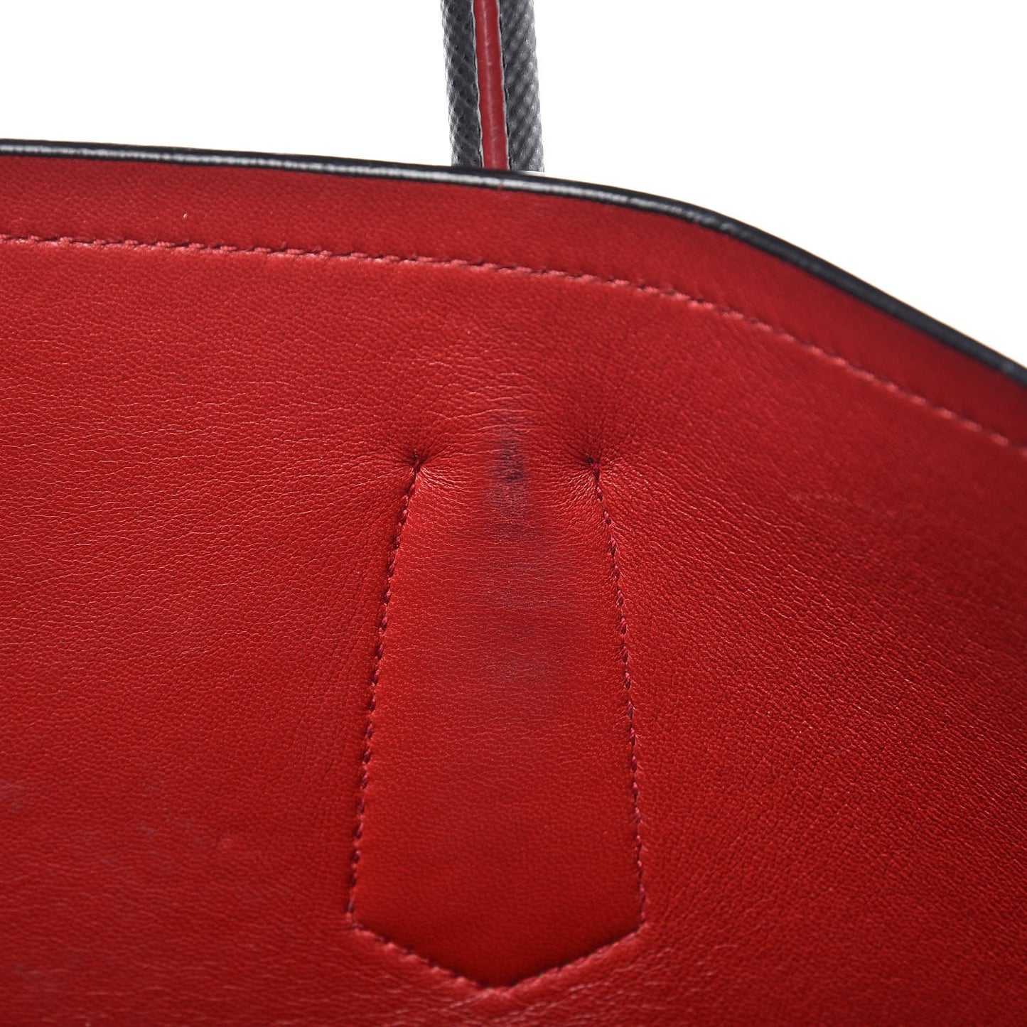 Saffiano Cuir Large Double Bag Nero Black Ciliegia