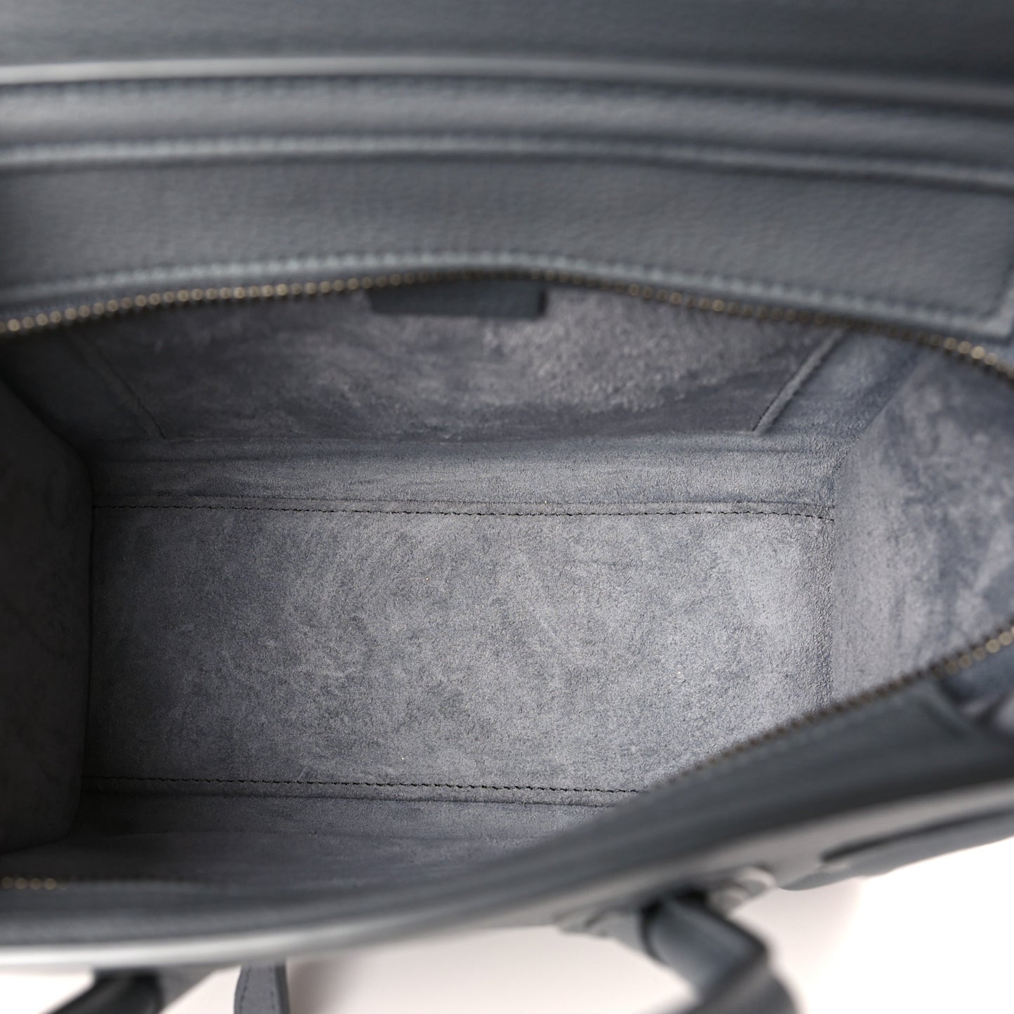 Baby Drummed Calfskin Nano Luggage Kohl