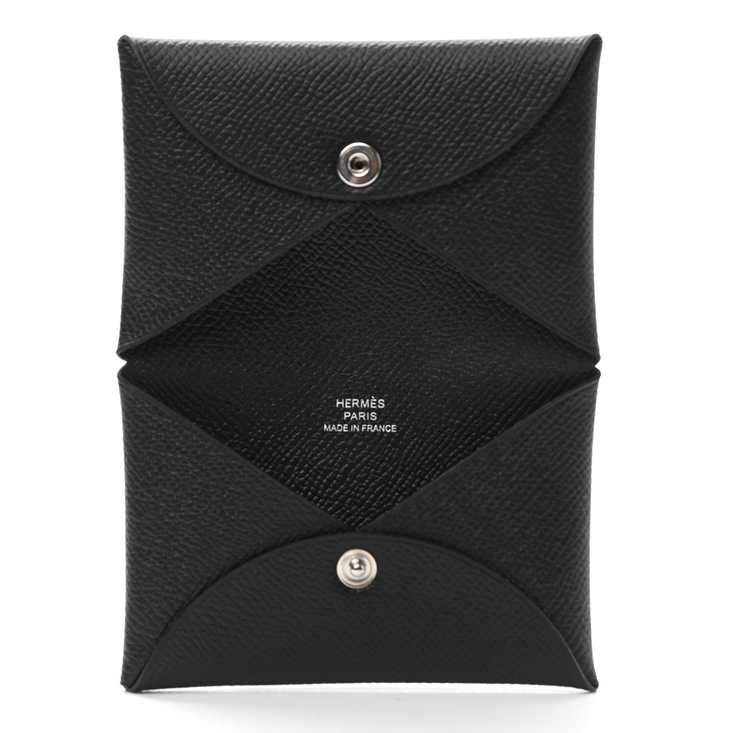 Hermes Epsom Calvi Card Case Black 5 of 7