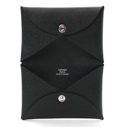 Hermes Epsom Calvi Card Case Black 5 of 7
