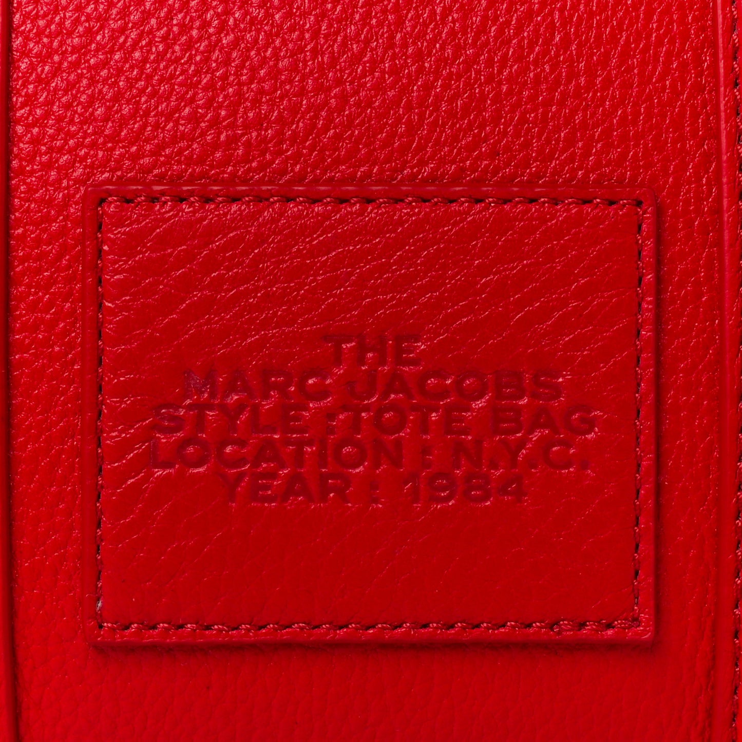 Grained Calfskin Small The Tote Bag Red