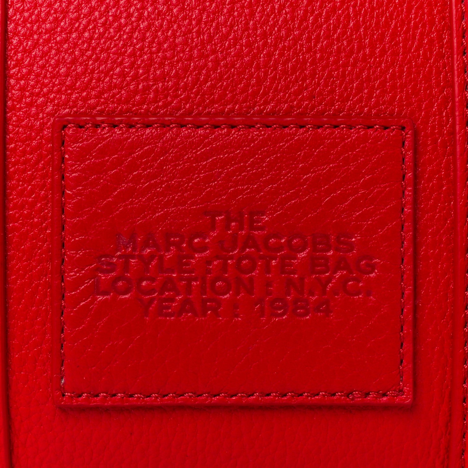 Marc Jacobs Grained Calfskin Small The Tote Bag Red 9 of 12
