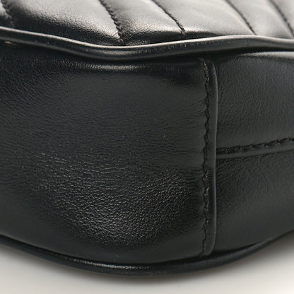 Gucci Calfskin Matelasse Mini GG Marmont Crossbody Bag Black 8 of 10