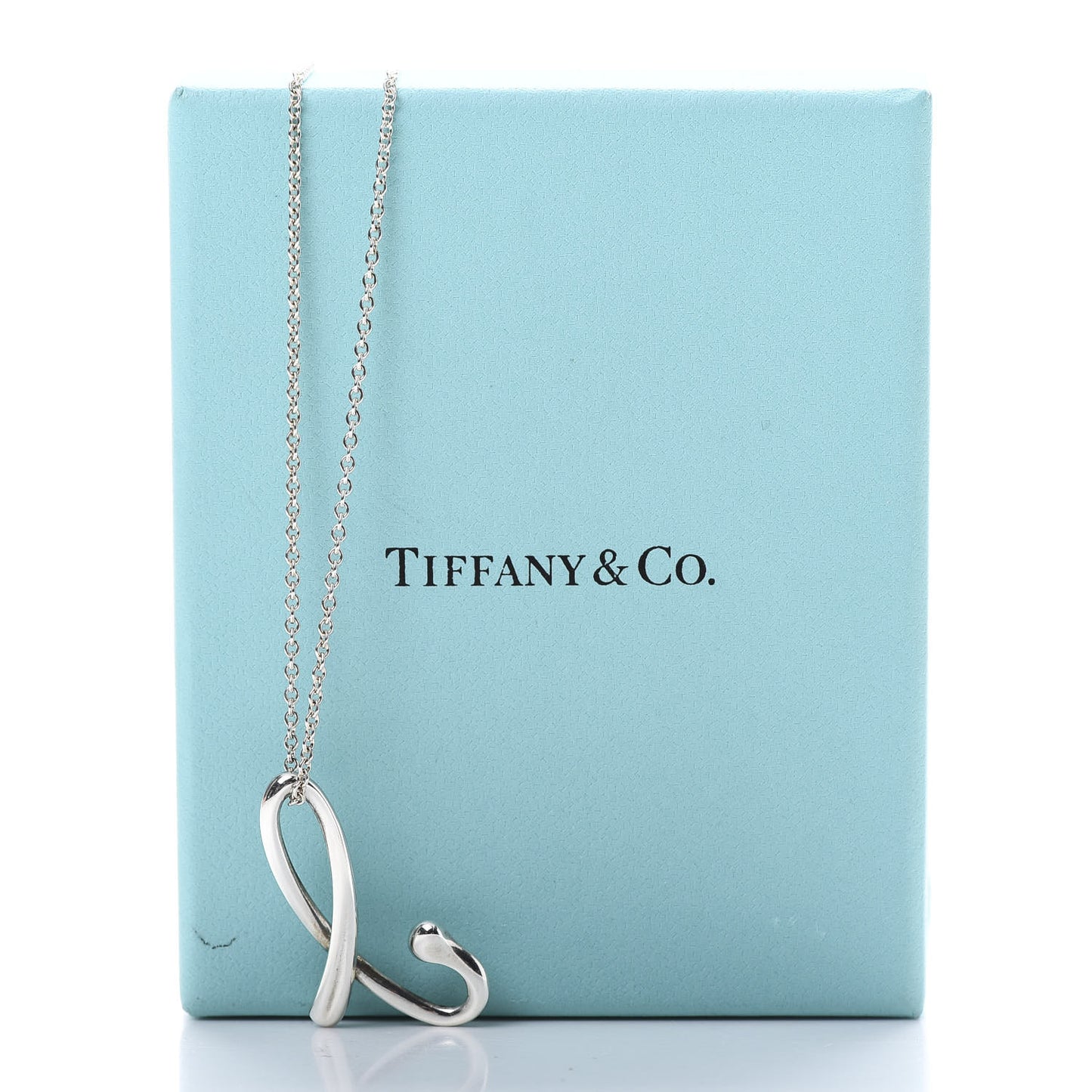 Sterling Silver Elsa Peretti Letter B Pendant Necklace