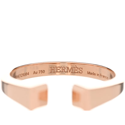 Hermes 18K Rose Gold PM Clou de Forge Ring 54 7 4 of 8