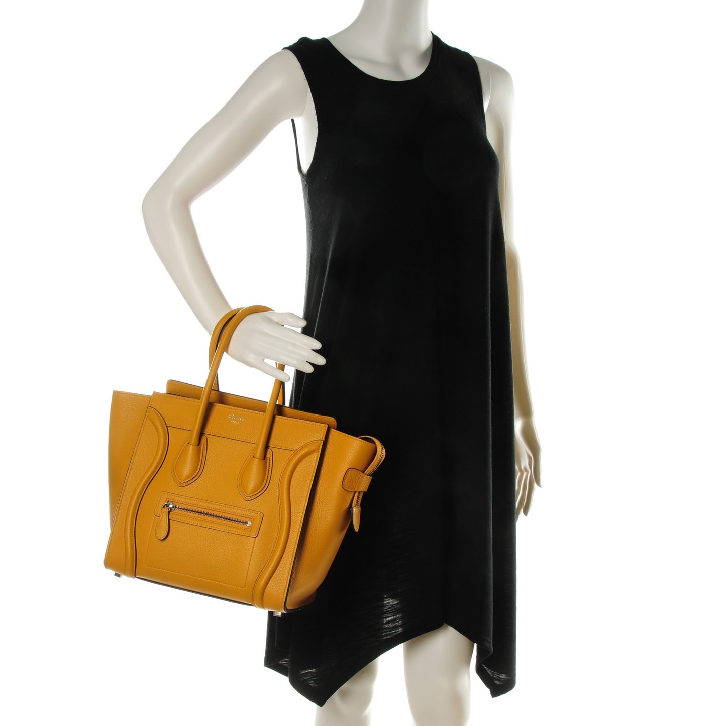 Drummed Calfskin Mini Luggage Ocre