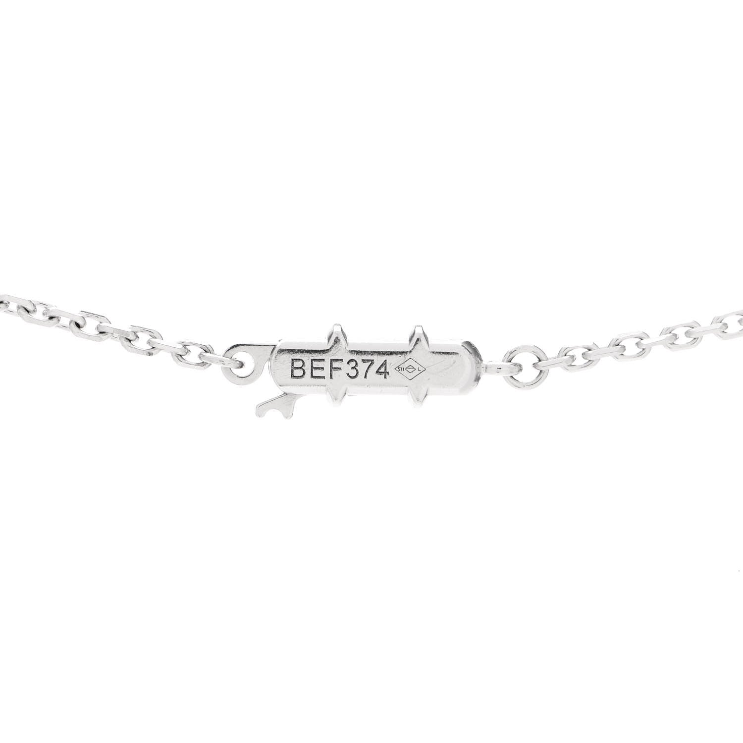 Cartier 18K White Gold Diamond Small Hearts and Symbols Pendant Necklace 5 of 5
