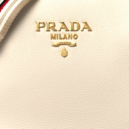 Prada Vitello Phenix Zippered Small Messenger Hobo Talco 7 of 9