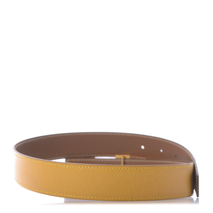 Hermes Courchevel 32mm H Belt 65 Jaune Gold 2 of 8