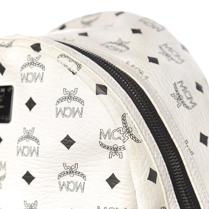 MCM Visetos Medium Side Studs Stark Backpack White 11 of 15