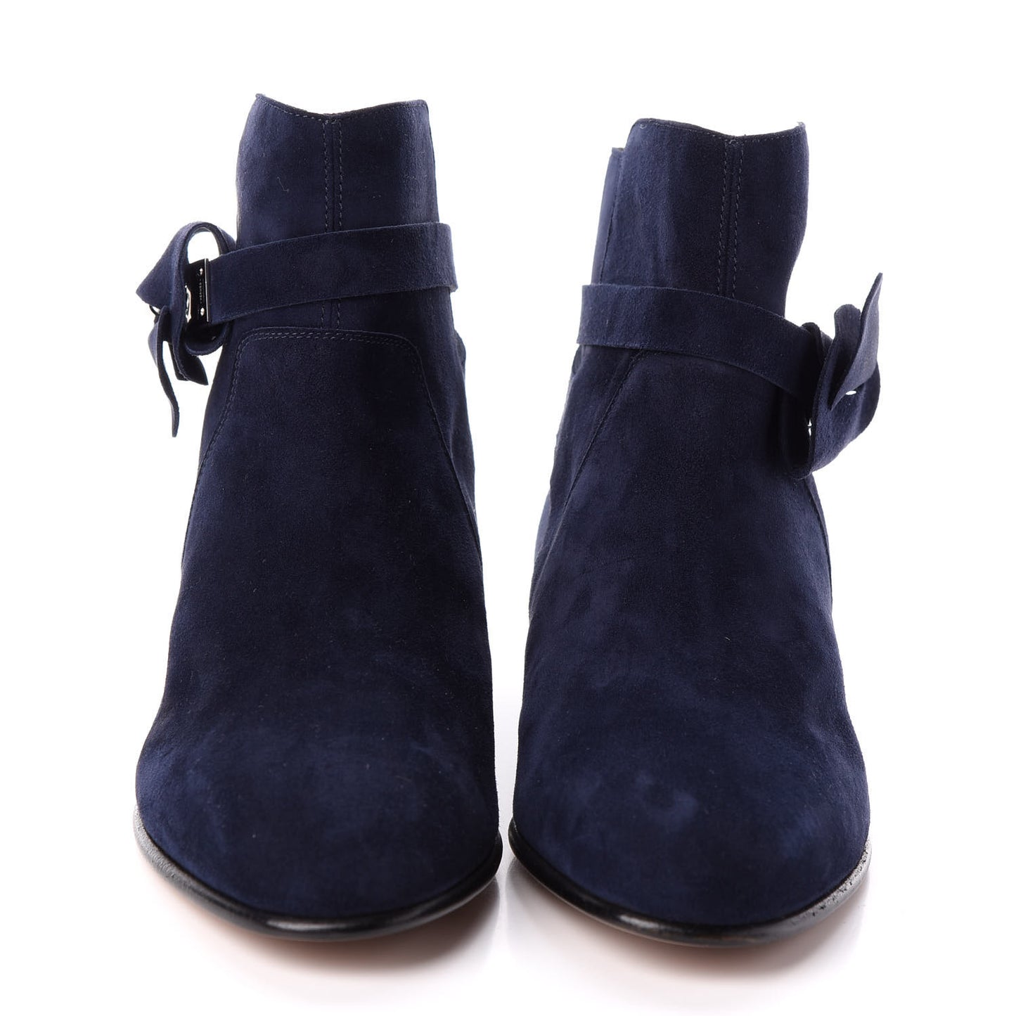 Suede Calfskin Neo Ankle Boots 36 Marine