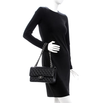 Chanel Caviar Quilted Medium Double Flap Black 3 of 9