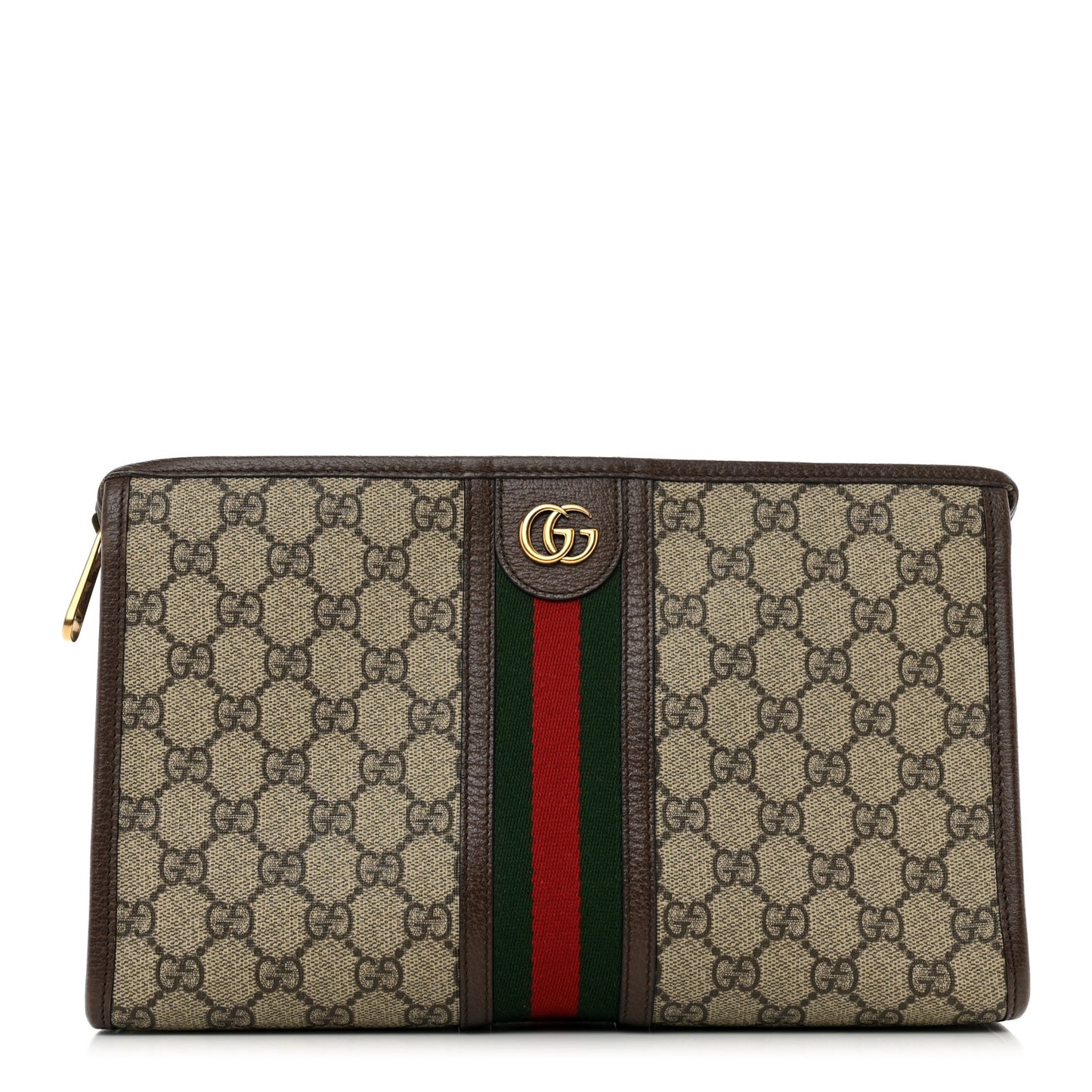 GG Supreme Monogram Web Ophidia GG Toiletry Case Beige New Acero