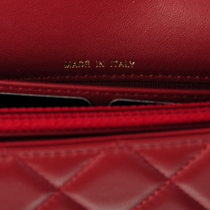Chanel Lambskin Quilted Large Boy Flap Wallet Dark Red 7 of 8