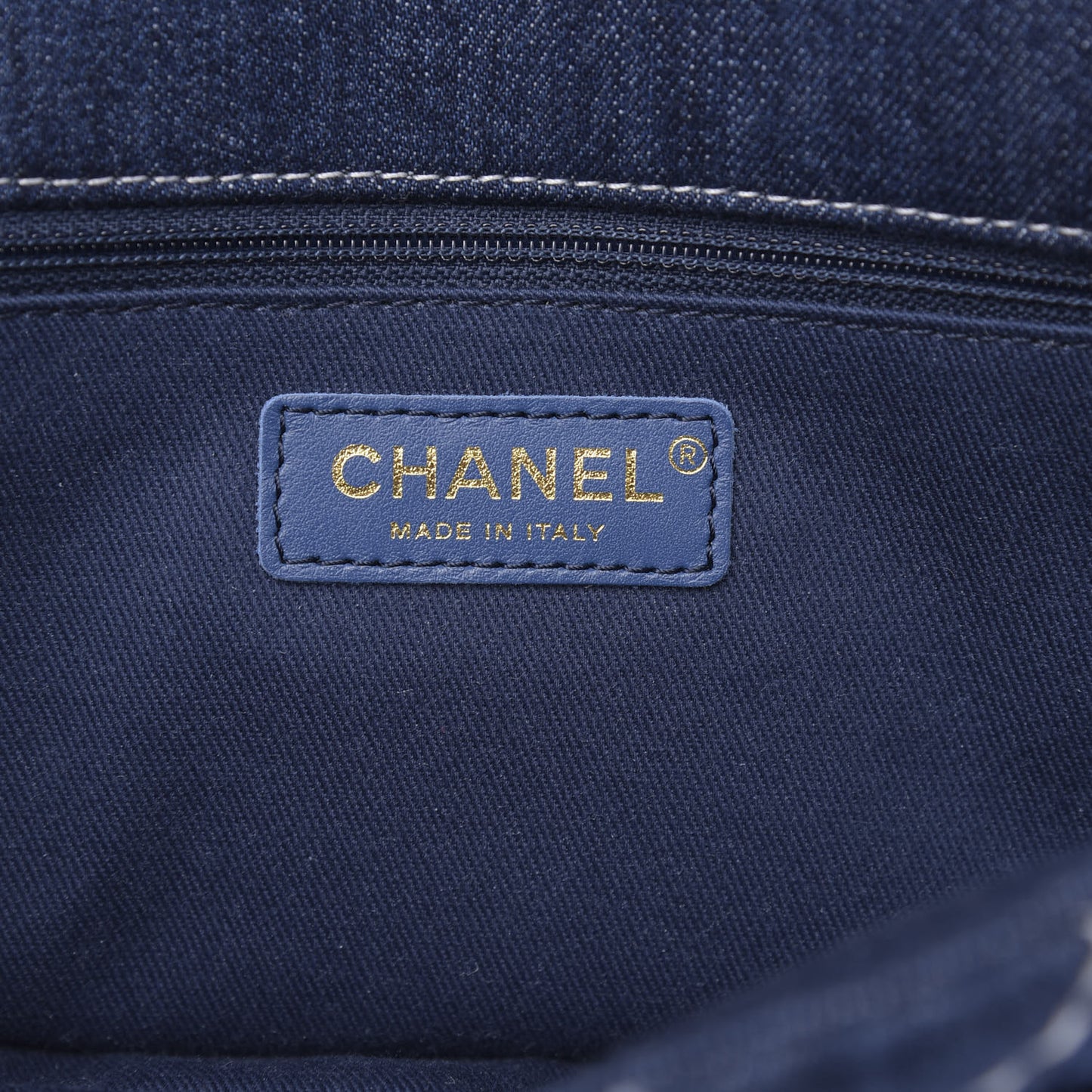 Denim Quilted Medium Denim Trip Single Flap Blue