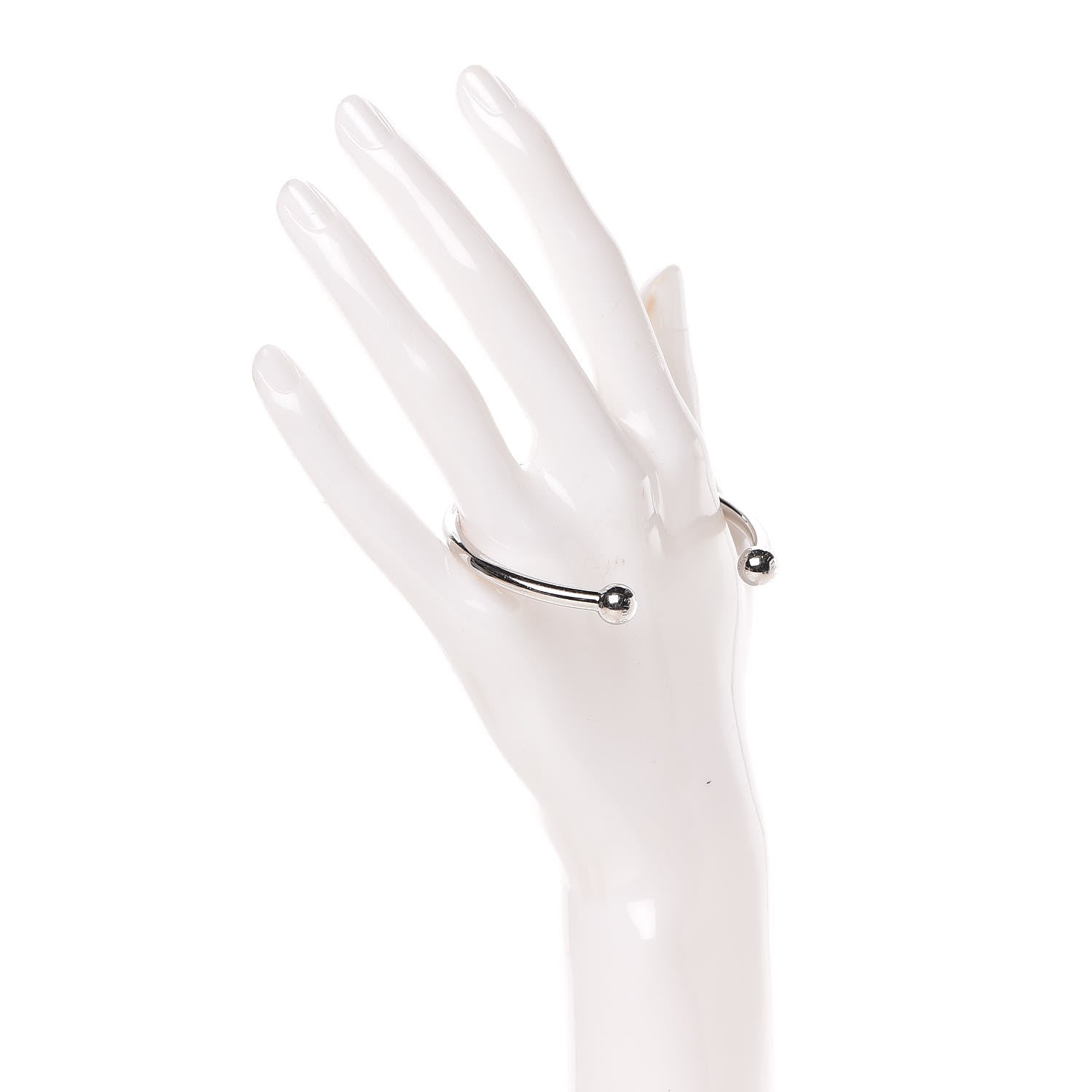 Louis Vuitton Brass Monogram Jonc Cuff M Silver 2 of 4