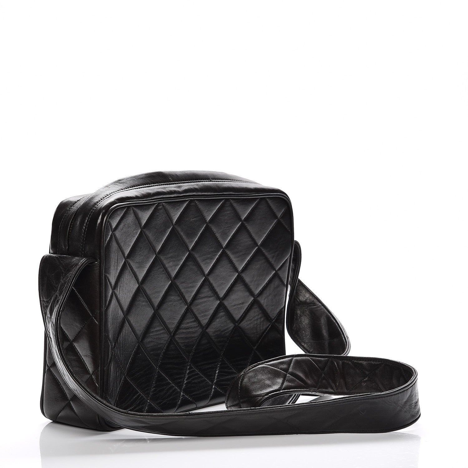 Chanel Lambskin Quilted Tassel Camera Case Black 3 of 11
