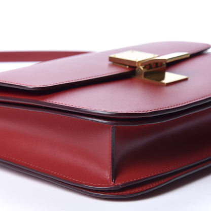 Celine Box Calfskin Medium Classic Box Flap Bag Red 5 of 9