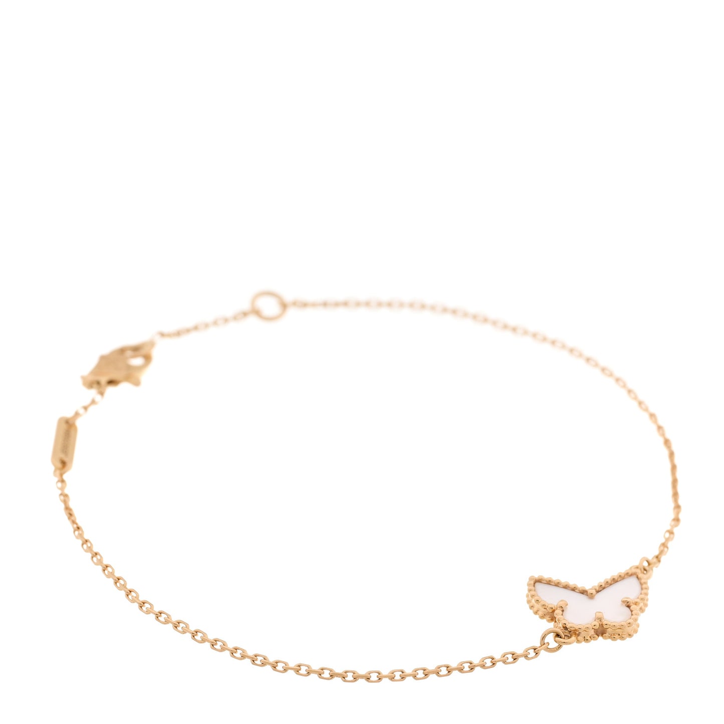 18K Yellow Gold Mother of Pearl Sweet Alhambra Butterfly Bracelet