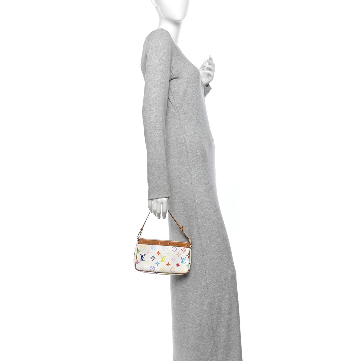 Louis Vuitton Monogram Multicolor Pochette Accessories White 2 of 10