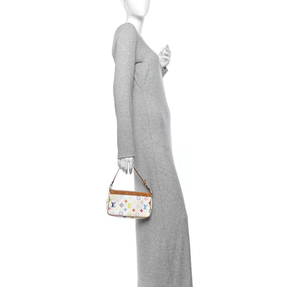 Louis Vuitton Monogram Multicolor Pochette Accessories White 2 of 10