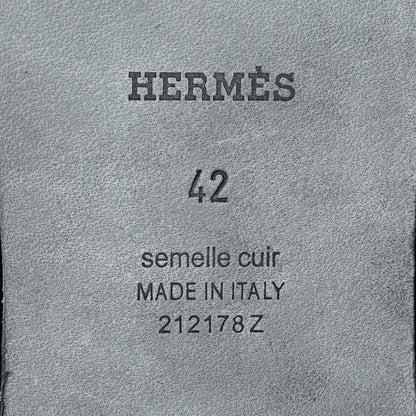 Hermes Woolskin Oran Sandals 42 Black 6 of 7