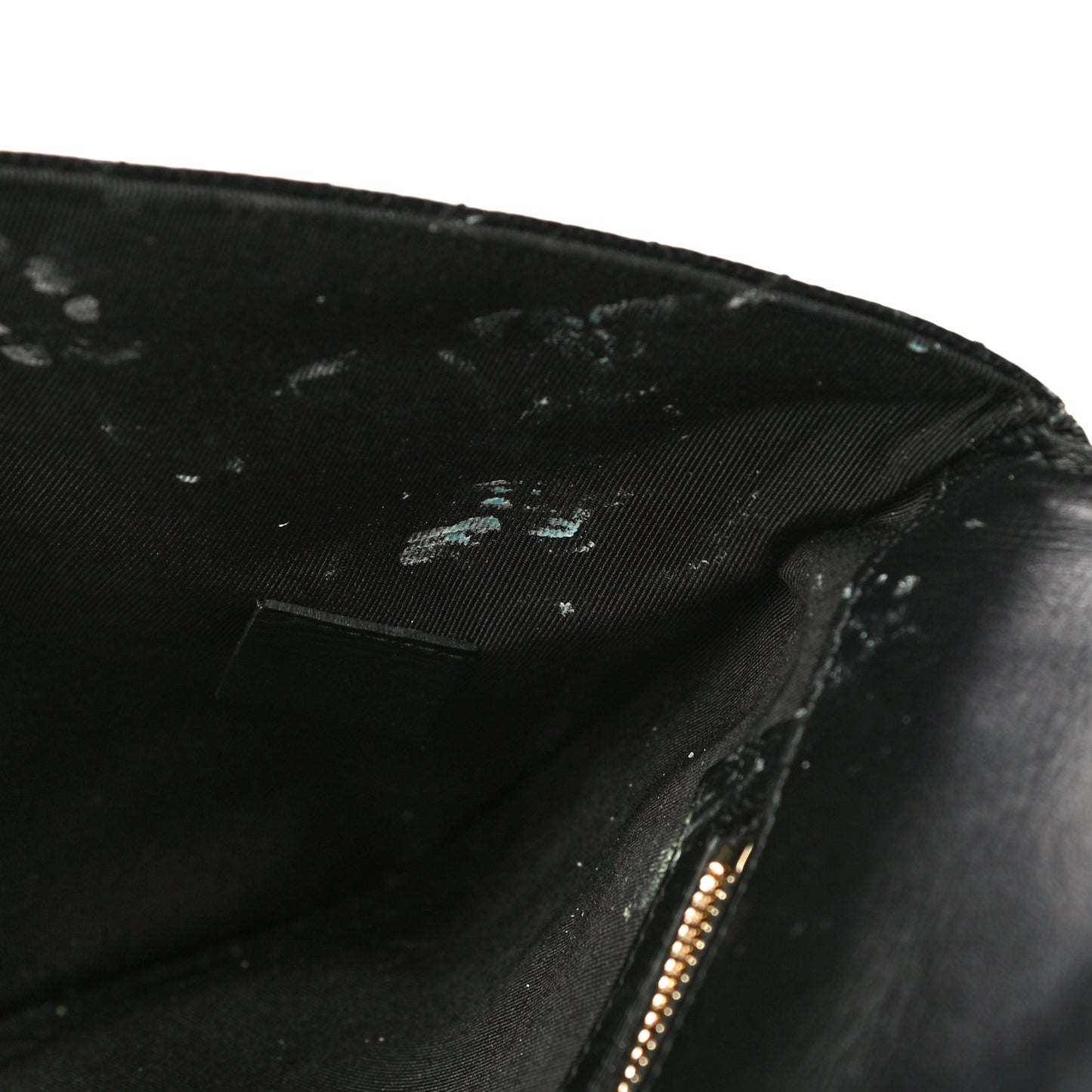 Caviar Quilted Filigree Flap Pouch Black