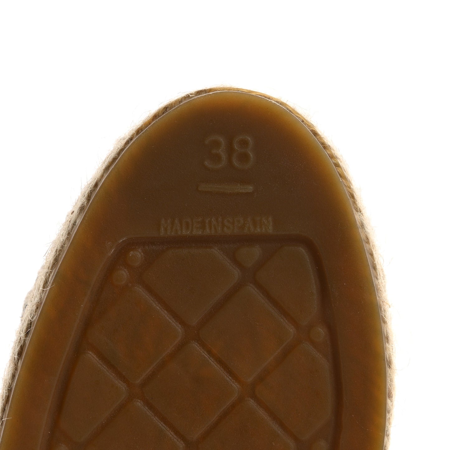 Lambskin CC Espadrilles 38 Beige Black
