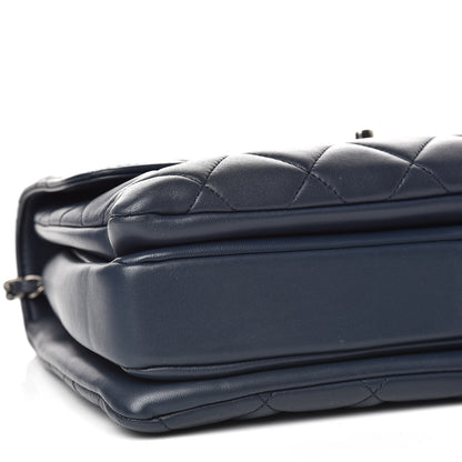 Chanel Lambskin Quilted Medium Trendy CC Flap Dual Handle Bag Navy Blue 8 of 11
