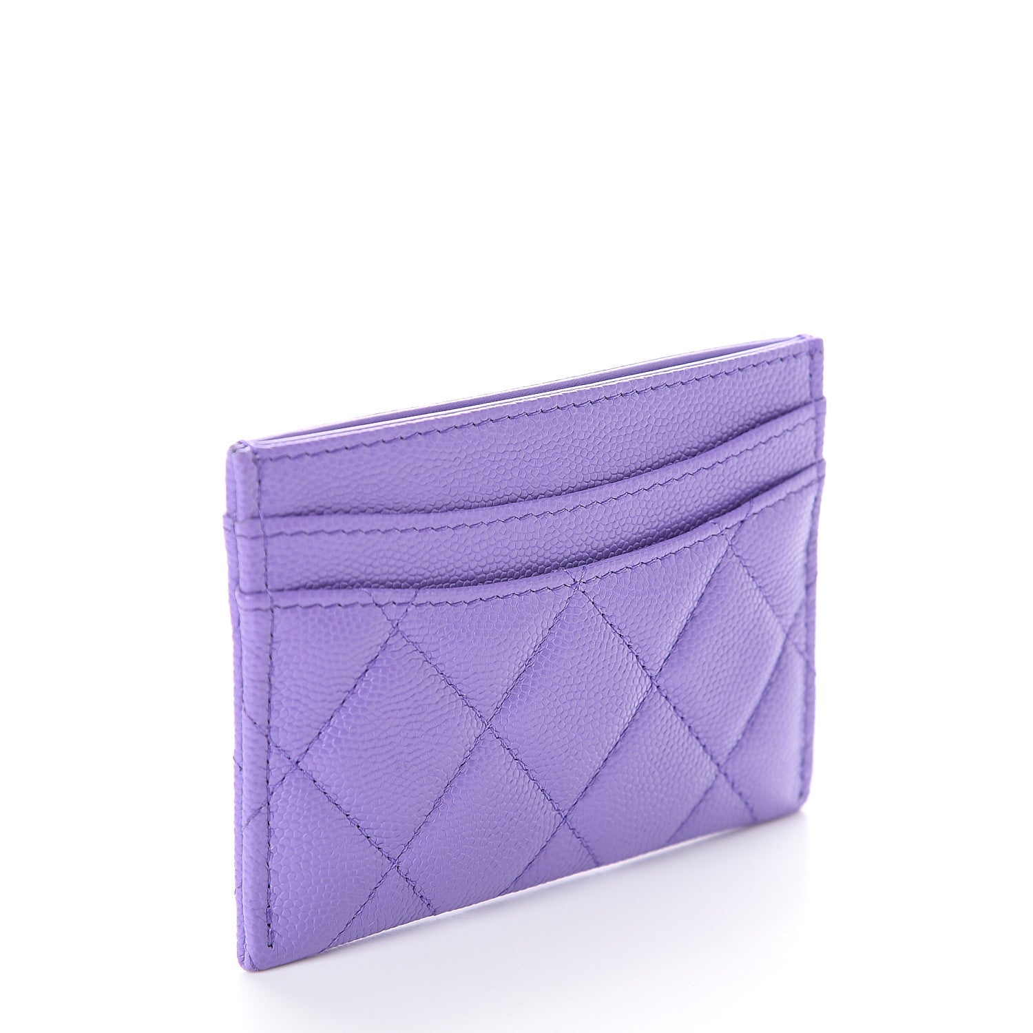 Chanel Caviar Quilted Card Holder Purple 2 of 7