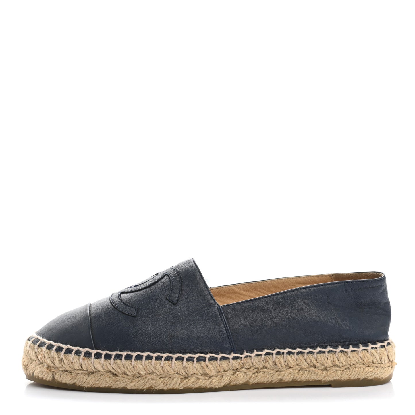 Lambskin CC Espadrilles 38 Navy