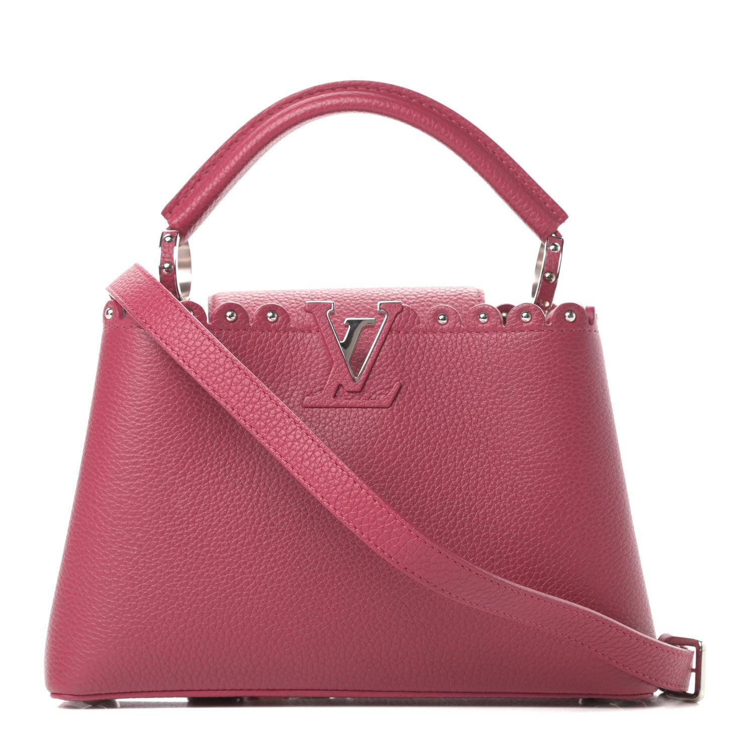 Louis Vuitton Taurillon Lace Croquets Capucines BB Groseille 1 of 11