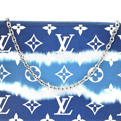 Louis Vuitton Monogram Giant Escale Double Zip Pochette Blue 8 of 11