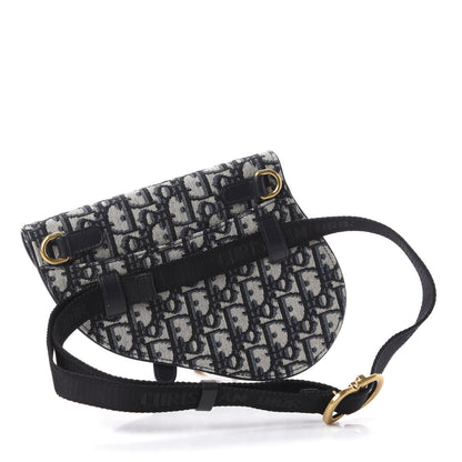 Christian Dior Oblique Saddle Belt Bag Blue 3 of 8
