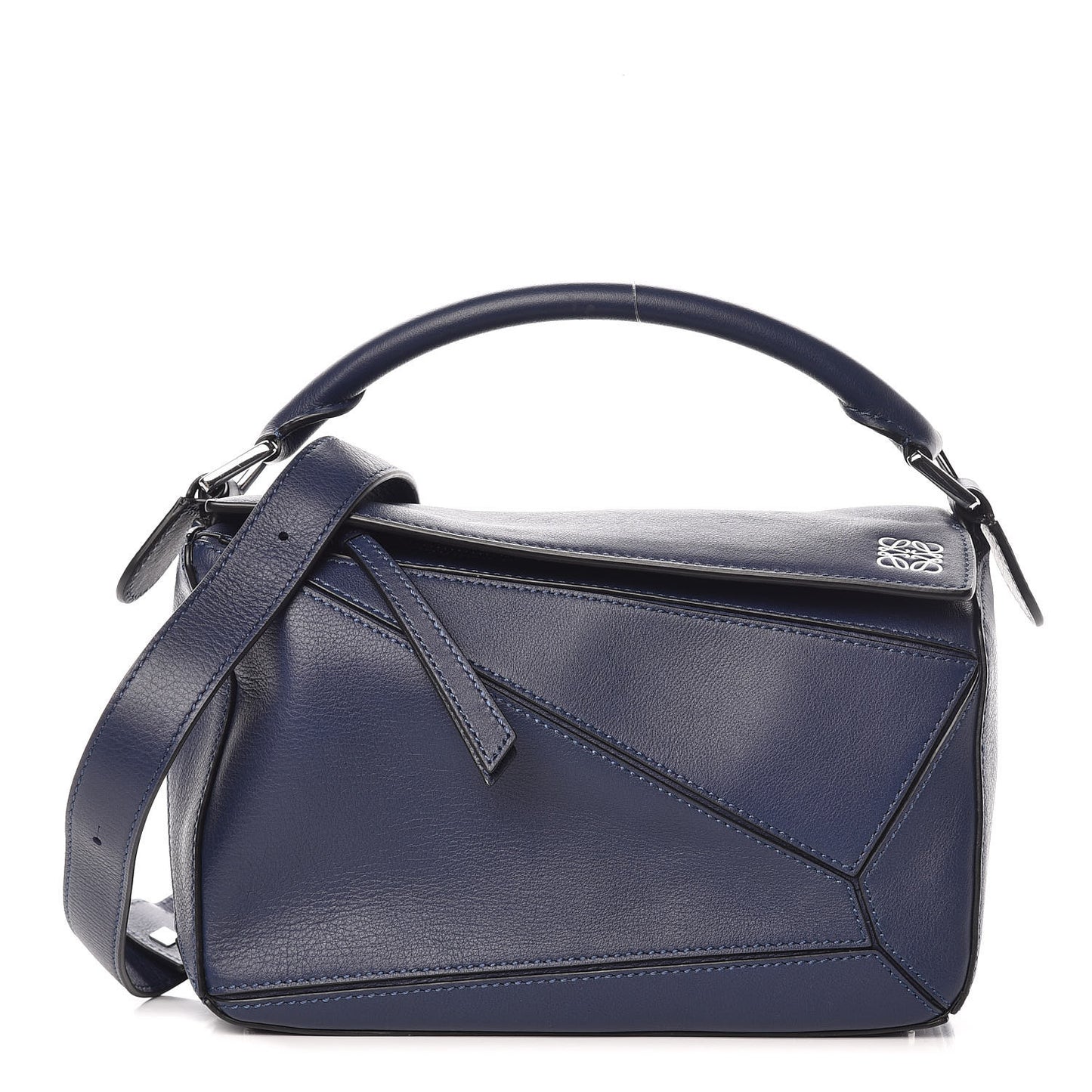 Calfskin Small Puzzle Bag Marine