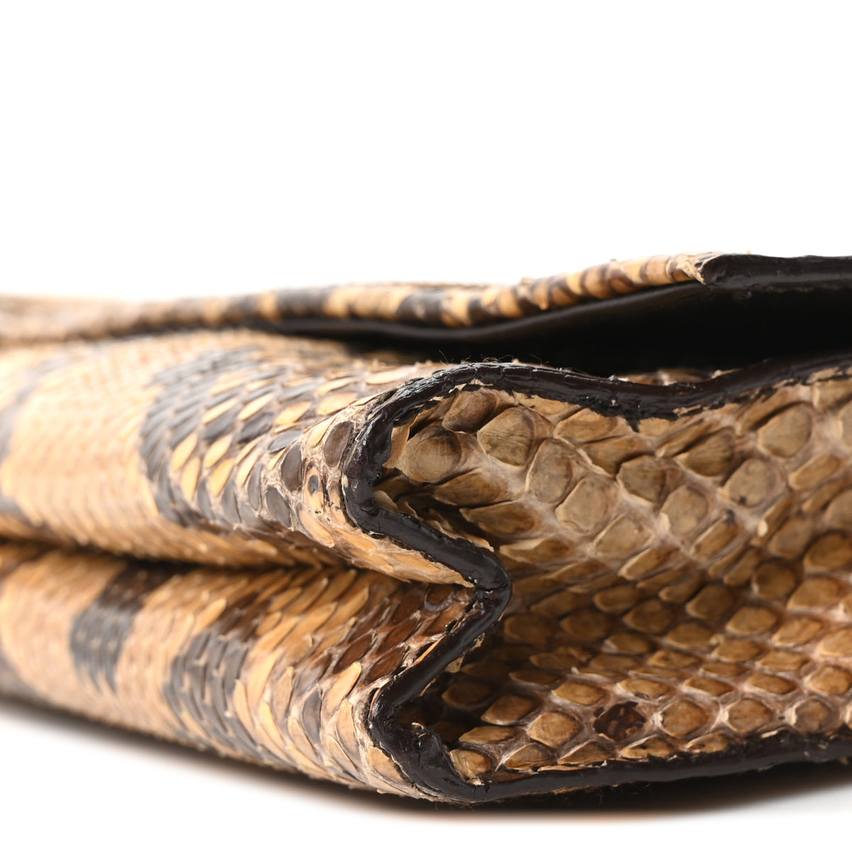 Snakeskin Pochette Shoulder Bag Beige