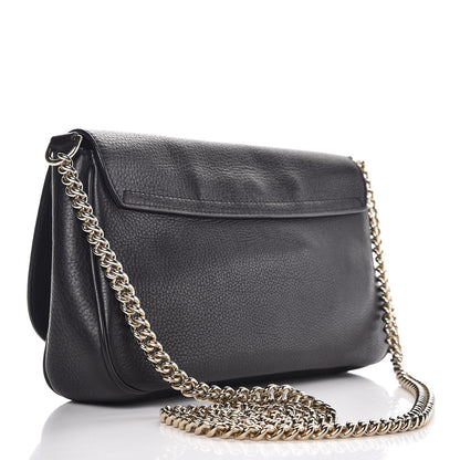 Gucci Pebbled Calfskin Medium Soho Flap Crossbody Black 3 of 7