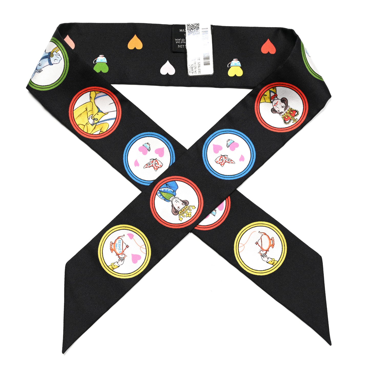Silk Tea Time Twilly Black Rouge Multicolor